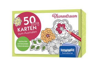 50 cozy Karten zum Ausmalen – Blumentraum