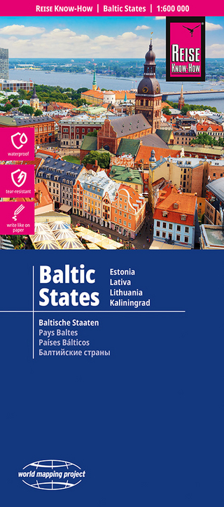 Reise Know-How Landkarte Baltikum | Baltic States (1:600.000): Estland, Lettland, Litauen und Region Kaliningrad
