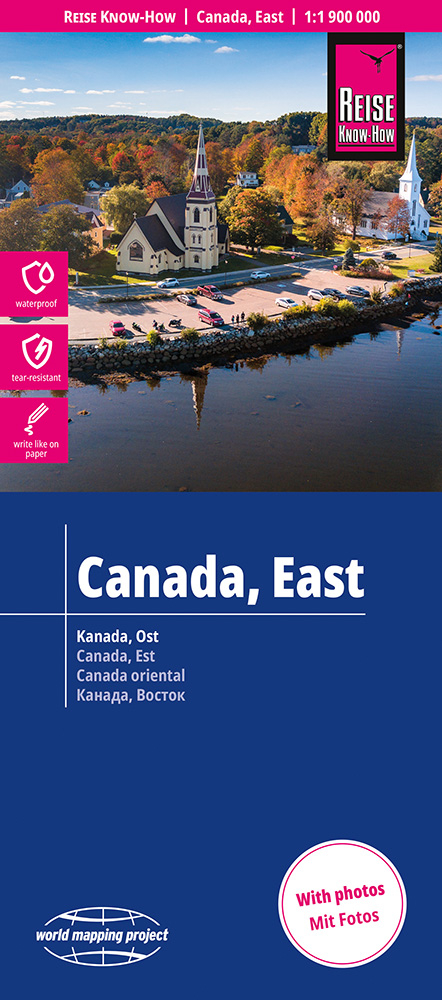 Reise Know-How Landkarte Kanada, Ost | Canada, East (1:1.900.000)