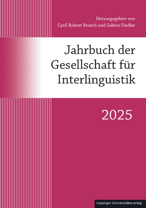 Jahrbuch der Gesellschaft f&uuml;r Interlinguistik - 