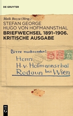 Briefwechsel 1891–1906. Kritische Ausgabe