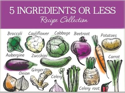 5 Ingredients or Less Recipe Card Collection Tin - 78 Recipe Cards + 22 Blank Recipe Cards to Write Your Own Recipes + 5 Tabbed Section Dividers -  Publications International Ltd