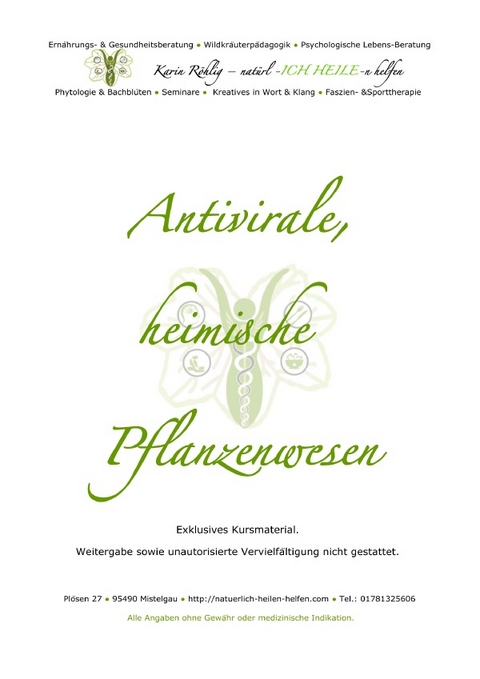 Antivirale Pflanzenwesen - Karin R&ouml;hlig