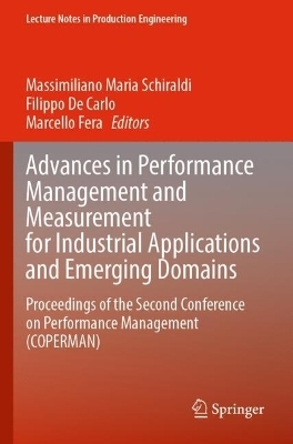 Advances in Performance Management and Measurement for Industrial Applications and Emerging Domains - 