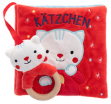 Mein erstes Stoffbuch mit Rassel und Holzbei&szlig;ring. K&auml;tzchen - Kenny Rettore
