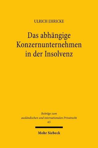 Das abhängige Konzernunternehmen in der Insolvenz