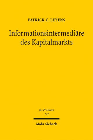 Informationsintermediäre des Kapitalmarkts
