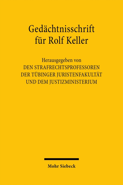 Gedächtnisschrift für Rolf Keller - 