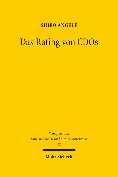 Das Rating von CDOs - Shiro Angel&eacute;