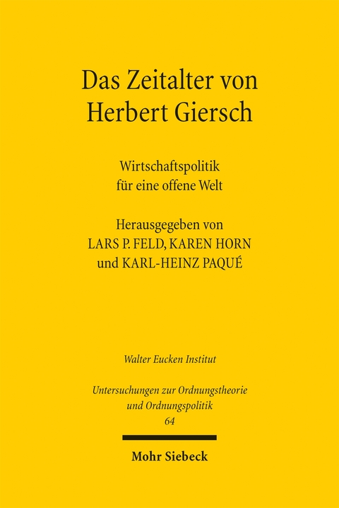 Das Zeitalter von Herbert Giersch - 