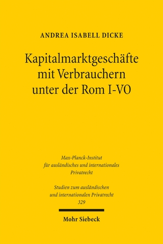 Kapitalmarktgeschäfte mit Verbrauchern unter der Rom I-VO