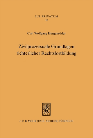Zivilprozessuale Grundlagen richterlicher Rechtsfortbildung