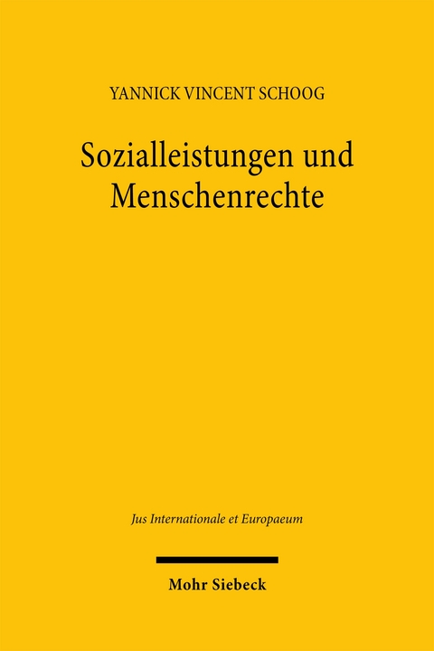 Sozialleistungen und Menschenrechte - Yannick Vincent Schoog