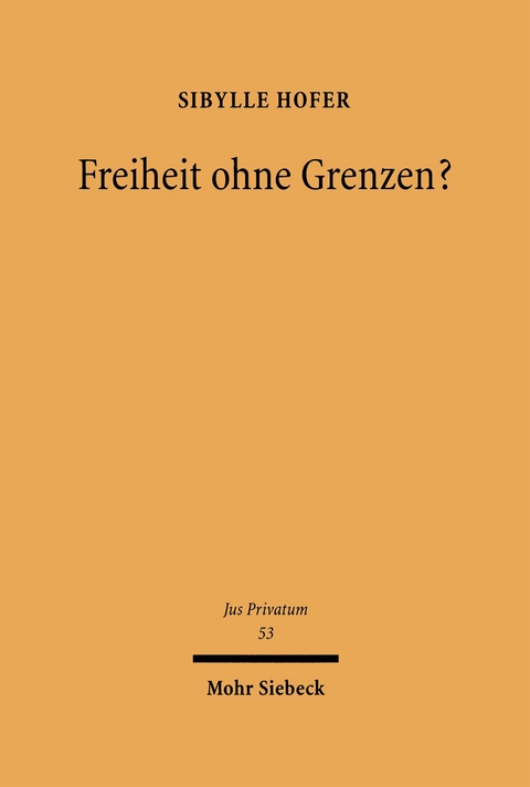 Freiheit ohne Grenzen? - Sibylle Hofer