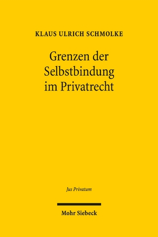 Grenzen der Selbstbindung im Privatrecht