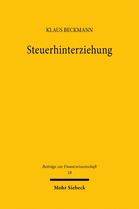 Steuerhinterziehung - Klaus Beckmann