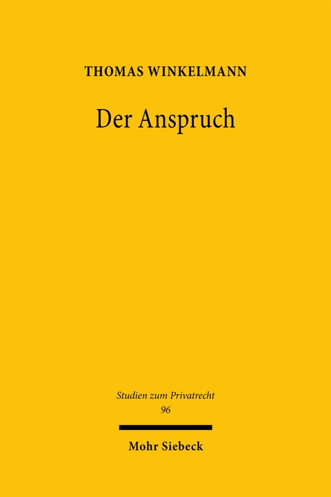 Der Anspruch - Thomas Winkelmann