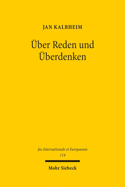 Über Reden und Überdenken - Jan Kalbheim