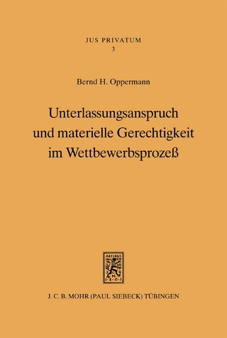 Unterlassungsanspruch und materielle Gerechtigkeit im Wettbewerbsprozeß