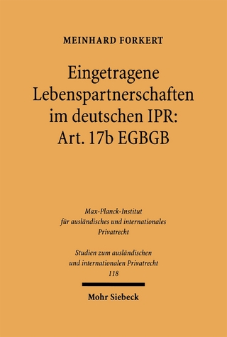 Eingetragene Lebenspartnerschaften im deutschen IPR: Art. 17b EGBGB