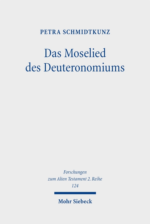 Das Moselied des Deuteronomiums - Petra Schmidtkunz