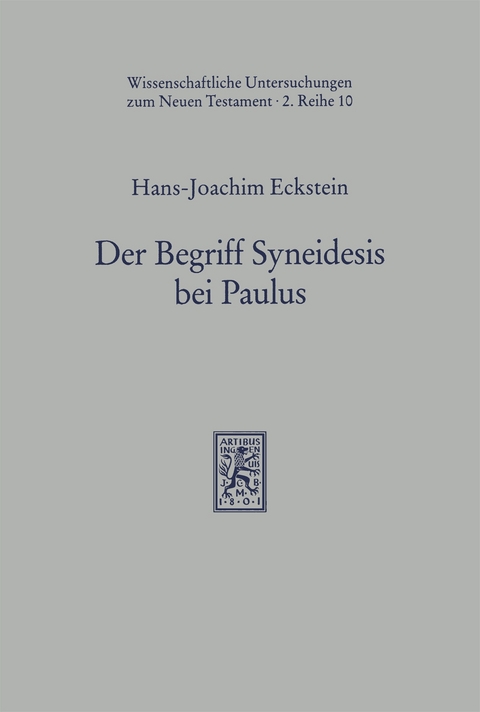 Der Begriff Syneidesis bei Paulus - Hans-Joachim Eckstein