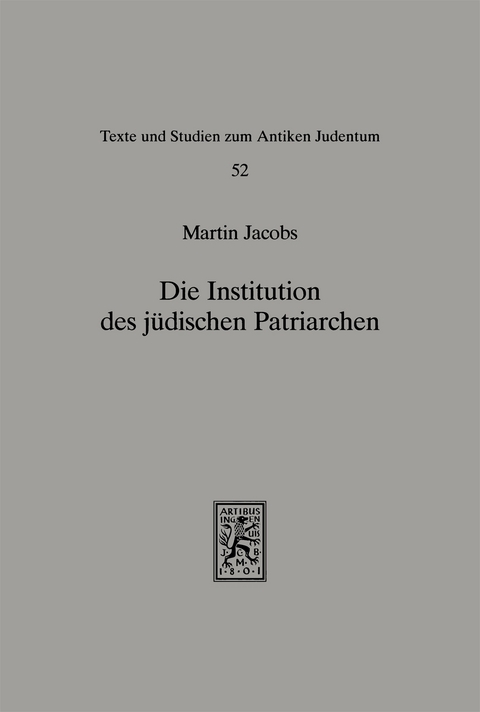 Die Institution des j&uuml;dischen Patriarchen - Martin Jacobs