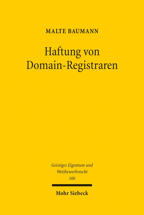 Haftung von Domain-Registraren - Malte Baumann