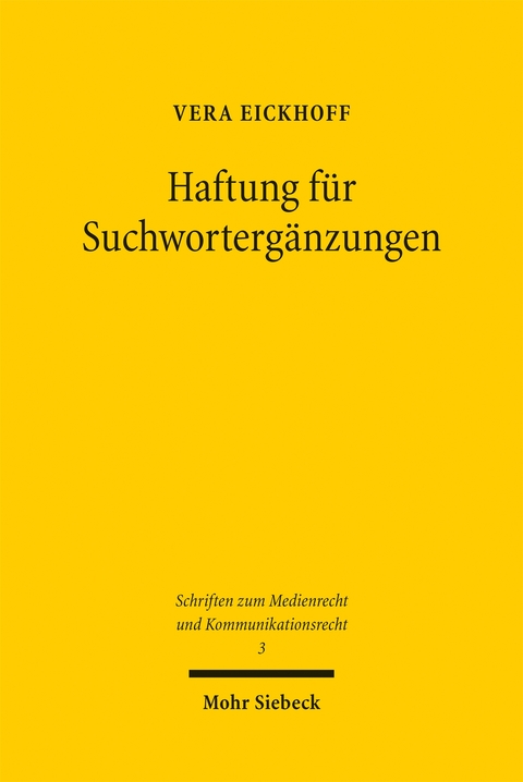Haftung für Suchwortergänzungen - Vera Eickhoff
