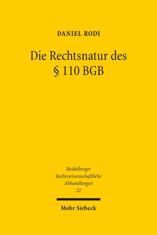 Die Rechtsnatur des § 110 BGB