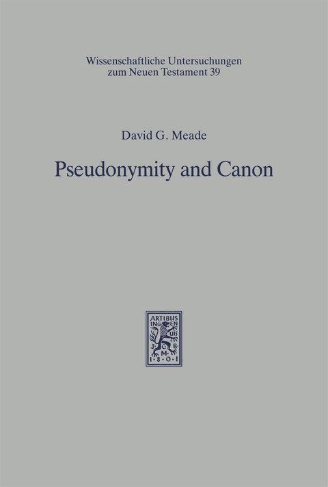 Pseudonymity and Canon - David G. Meade