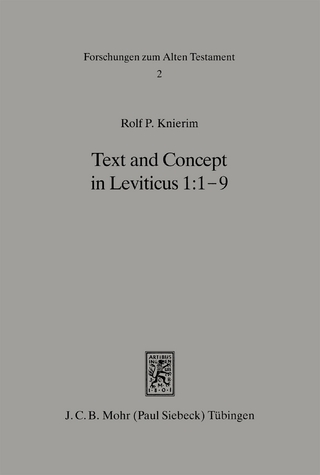 Text and Concept in Leviticus 1: 1-9