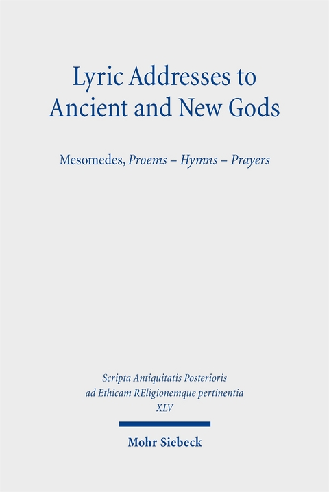 Lyric Addresses to Ancient and New Gods - 