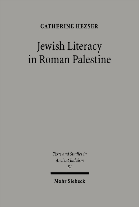 Jewish Literacy in Roman Palestine - Catherine Hezser