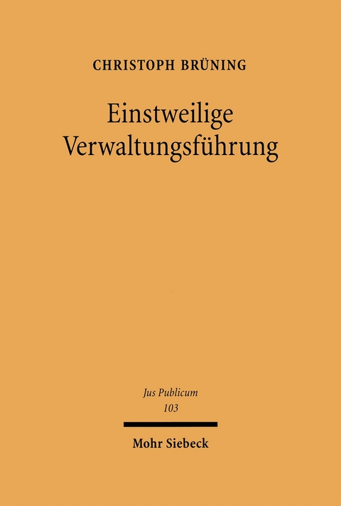 Einstweilige Verwaltungsf&uuml;hrung - Christoph Br&uuml;ning
