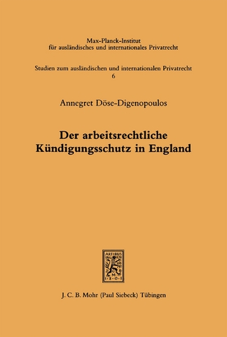 Der arbeitsrechtliche Kündigungsschutz in England