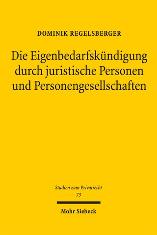 Die Eigenbedarfskündigung durch juristische Personen und Personengesellschaften