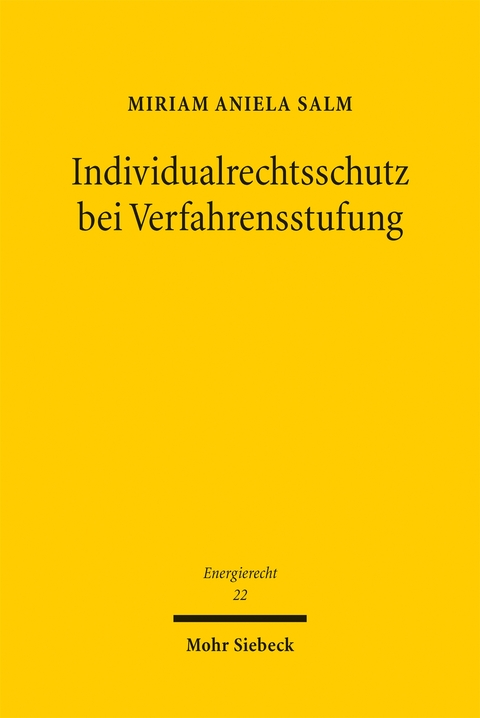 Individualrechtsschutz bei Verfahrensstufung - Miriam Aniela Salm