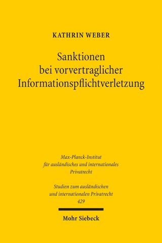 Sanktionen bei vorvertraglicher Informationspflichtverletzung