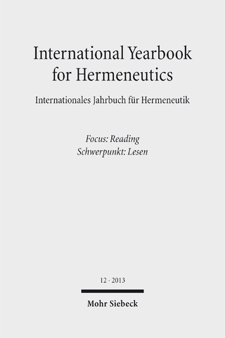 International Yearbook for Hermeneutics / Internationales Jahrbuch für Hermeneutik