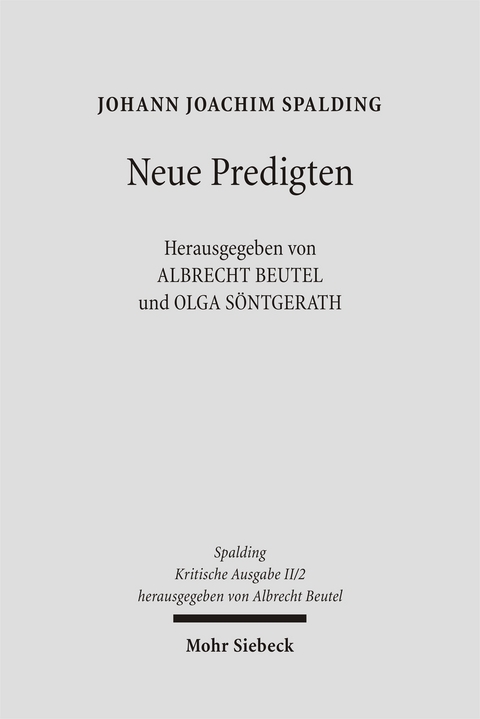 Kritische Ausgabe - Johann J. Spalding