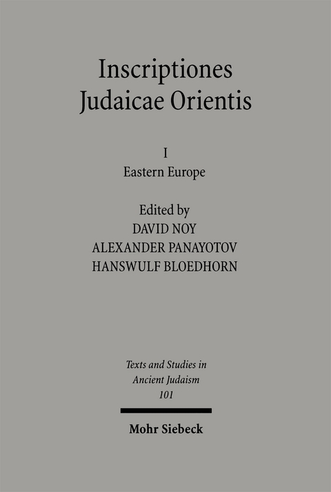 Inscriptiones Judaicae Orientis - H. Bloedhorn, David Noy, Alexander Panayotov