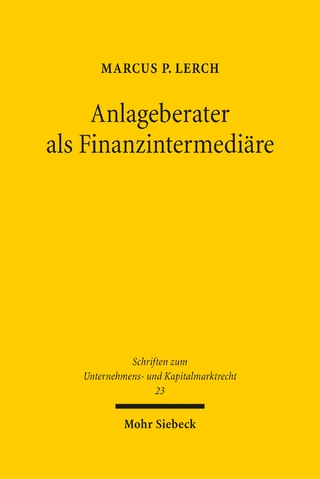 Anlageberater als Finanzintermediäre