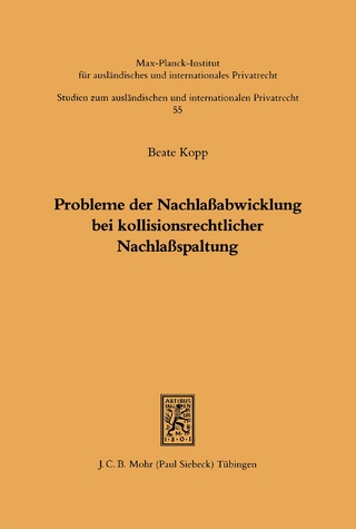Probleme der Nachlaßabwicklung bei kollisionsrechtlicher Nachlaßspaltung