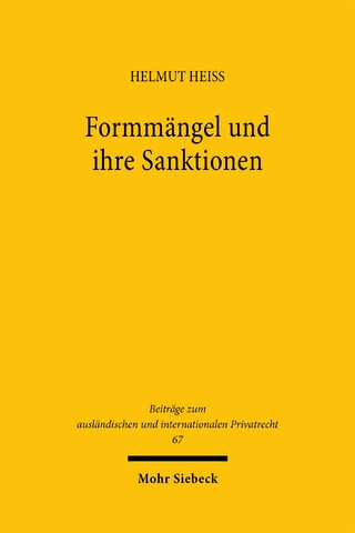 Formmängel und ihre Sanktionen