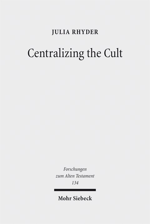 Centralizing the Cult - Julia Rhyder