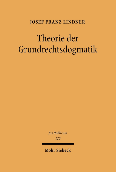 Theorie der Grundrechtsdogmatik - Josef Franz Lindner