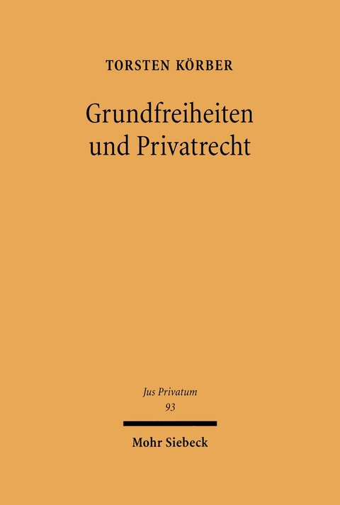 Grundfreiheiten und Privatrecht - Torsten Körber