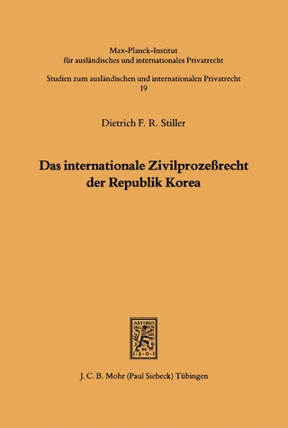 Das internationale Zivilprozeßrecht der Republik Korea