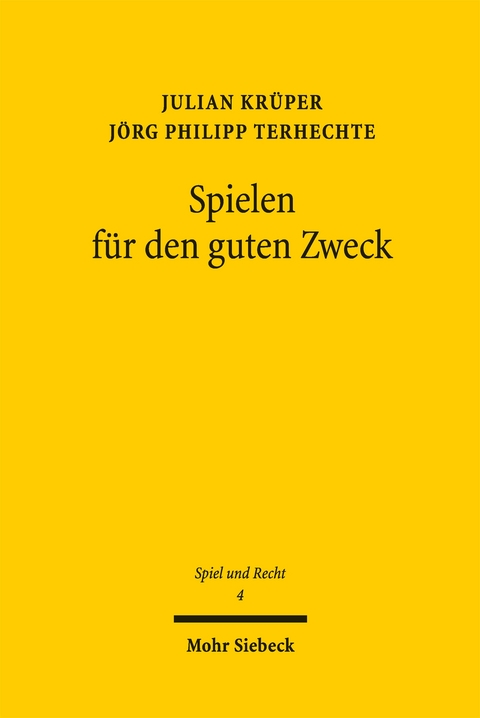Spielen f&uuml;r den guten Zweck - Julian Kr&uuml;per, J&ouml;rg Philipp Terhechte